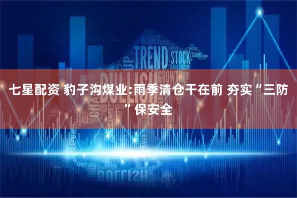 七星配资 豹子沟煤业:雨季清仓干在前 夯实“三防”保安全