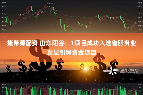 捷希源配资 山东阳谷:1项目成功入选省服务业发展引导资金项目