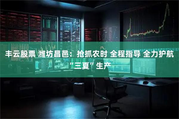 丰云股票 潍坊昌邑：抢抓农时 全程指导 全力护航“三夏”生产