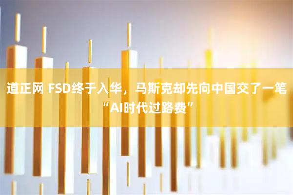 道正网 FSD终于入华，马斯克却先向中国交了一笔“AI时代过路费”