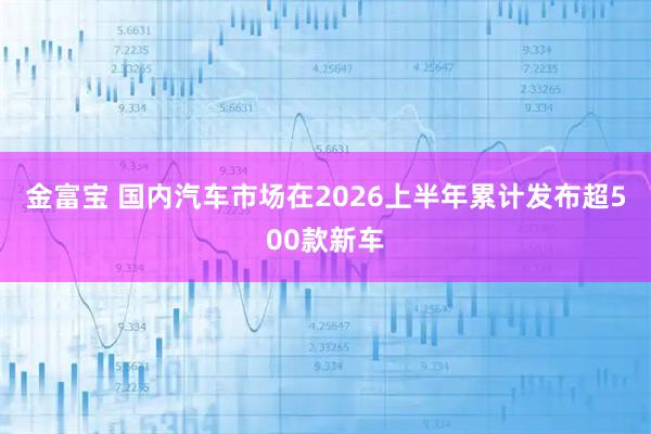 金富宝 国内汽车市场在2026上半年累计发布超500款新车